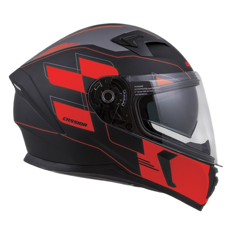 Integralny kask motocyklowy Cassida Integral 3.0 RoxoR czarno-szaro-fluo czerwony