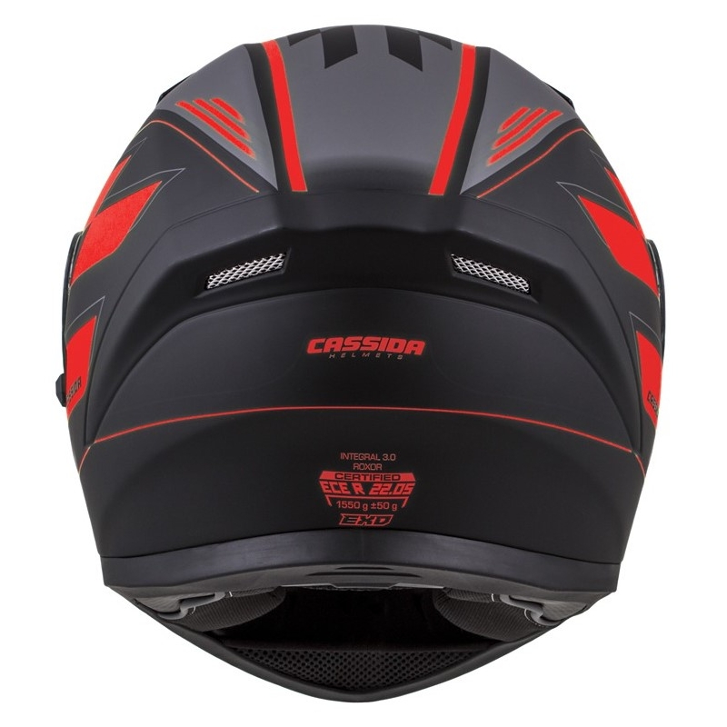 Integralny kask motocyklowy Cassida Integral 3.0 RoxoR czarno-szaro-fluo czerwony
