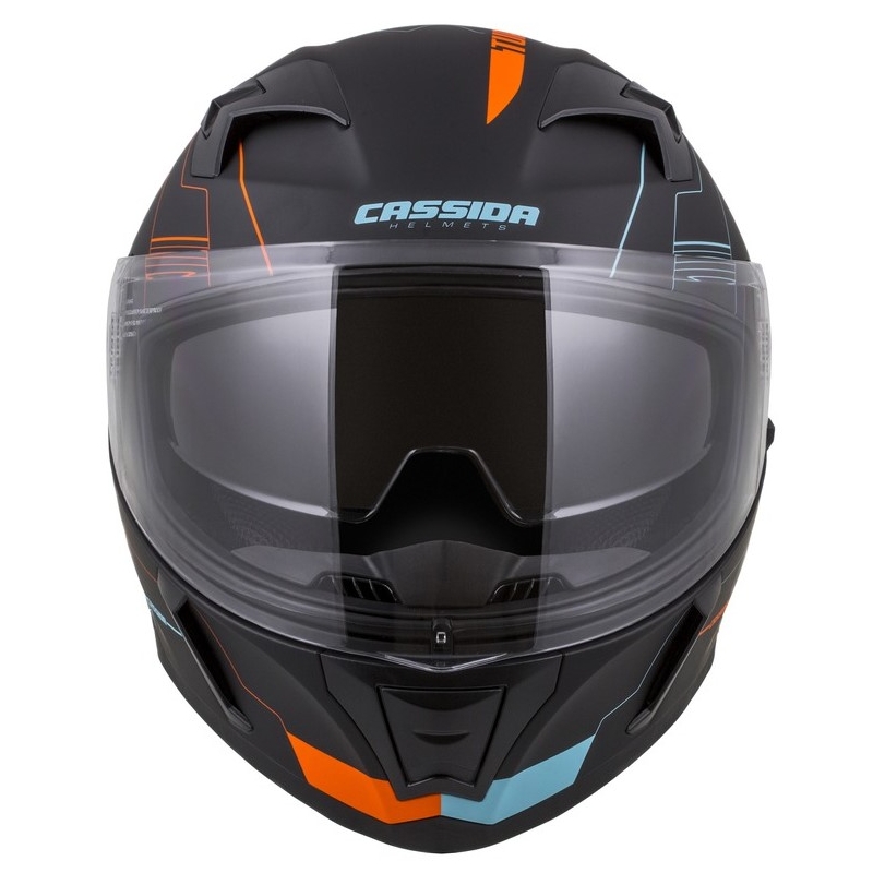 Integralny kask motocyklowy Cassida Integral 3.0 Turbohead czarno-pomarańczowo-niebieski wyprzedaż