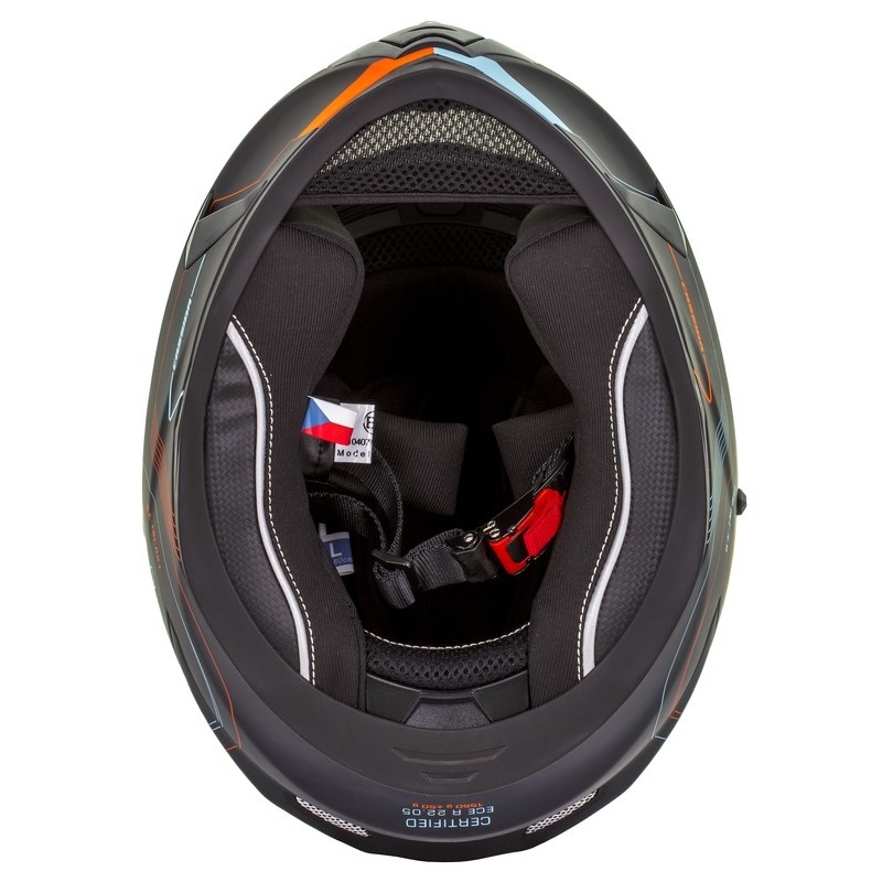 Integralny kask motocyklowy Cassida Integral 3.0 Turbohead czarno-pomarańczowo-niebieski wyprzedaż