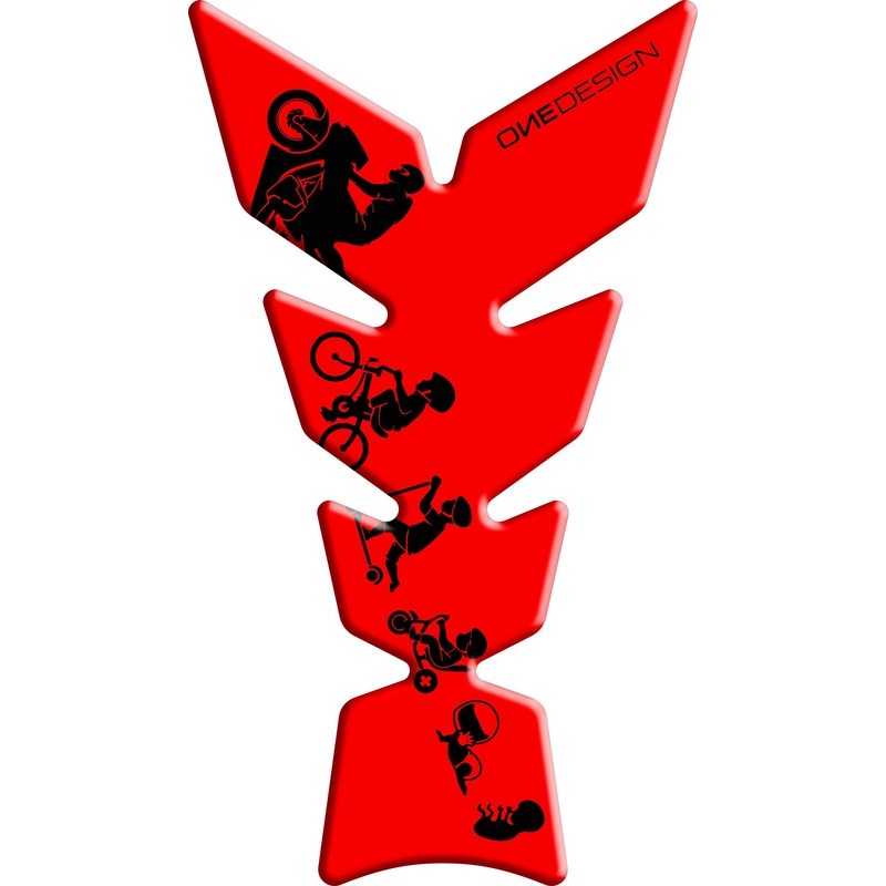 Pokrywa zbiornika paliwa Print - Moon fluo red outlet wyprzedaż