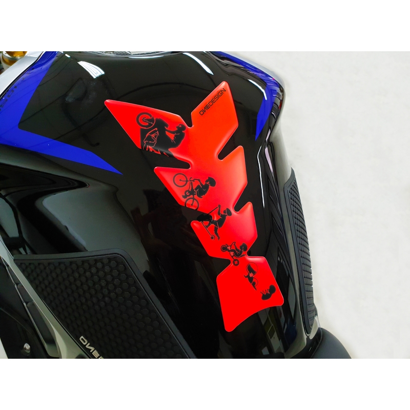 Pokrywa zbiornika paliwa Print - Moon fluo red outlet wyprzedaż