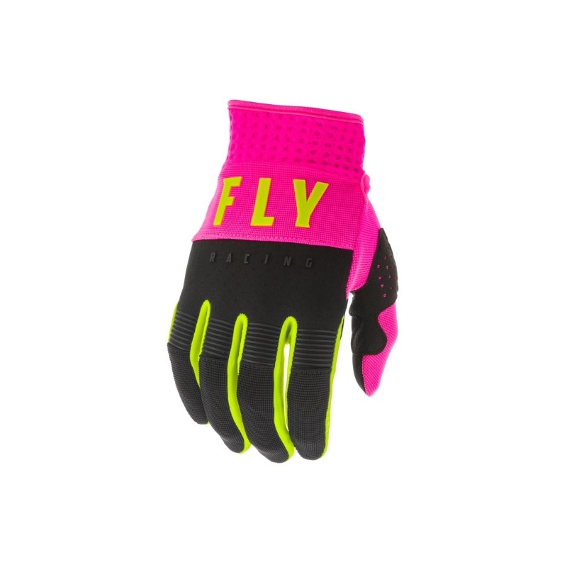 Motocrossowe rękawice FLY Racing F-16 2020 czarno-różowo-fluo żółte