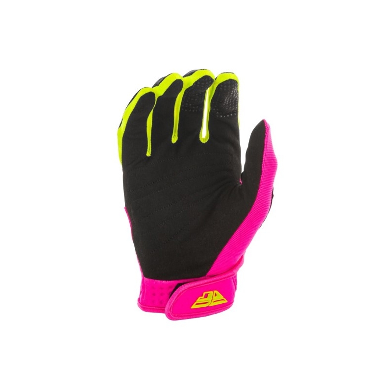Motocrossowe rękawice FLY Racing F-16 2020 czarno-różowo-fluo żółte