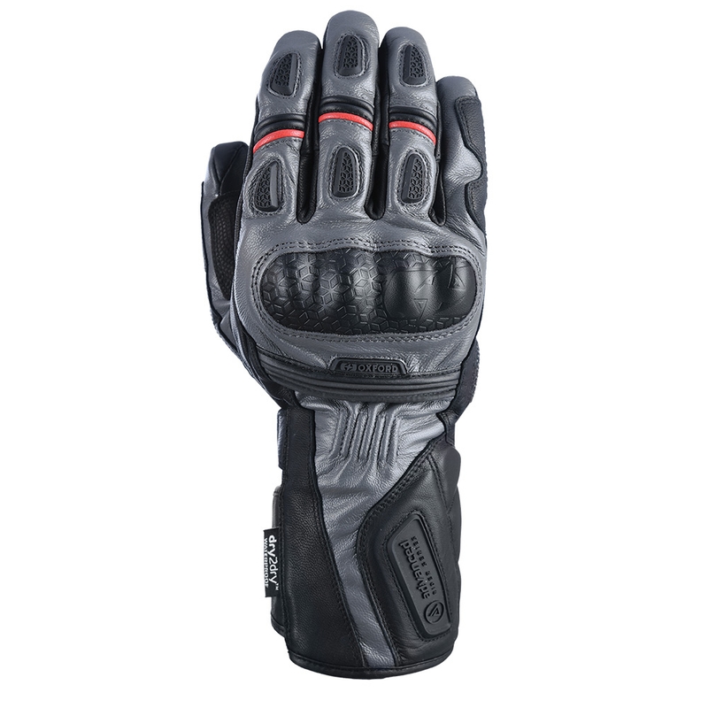 Rękawice motocyklowe Oxford Advanced Mondial długie szaro-czarne