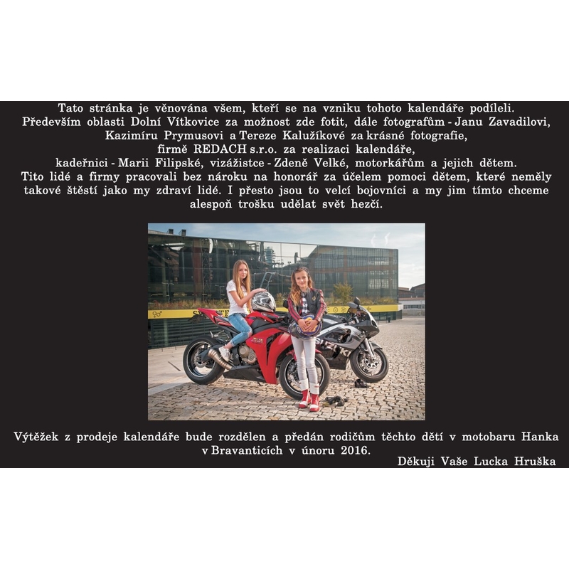Charytatywny kalendarz rowerzystę DZIECI 2016