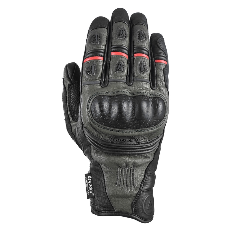 Rękawice motocyklowe Oxford Advanced Mondial krótkie zielone