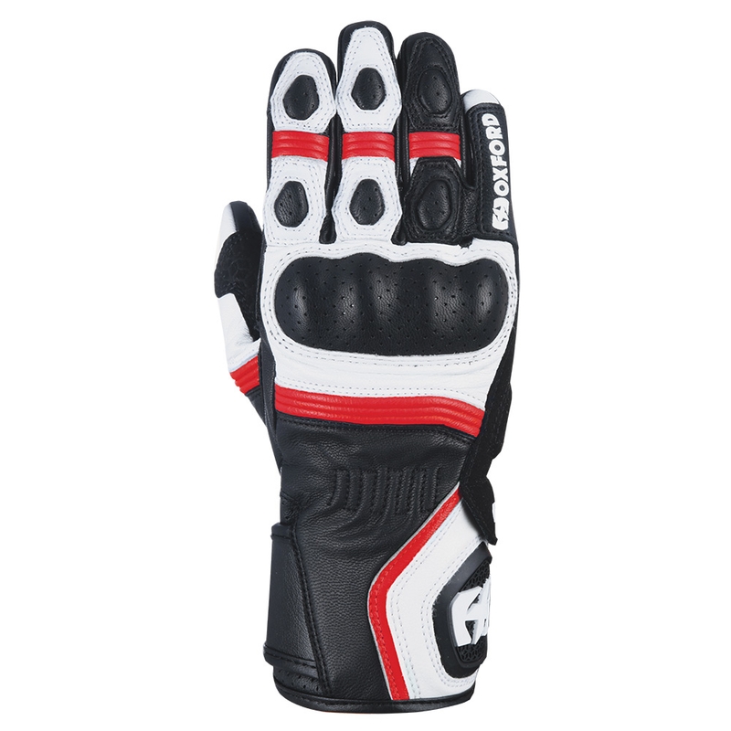 Rękawice motocyklowe Oxford RP-5 2.0 biało-czarno-czerwone wyprzedaż