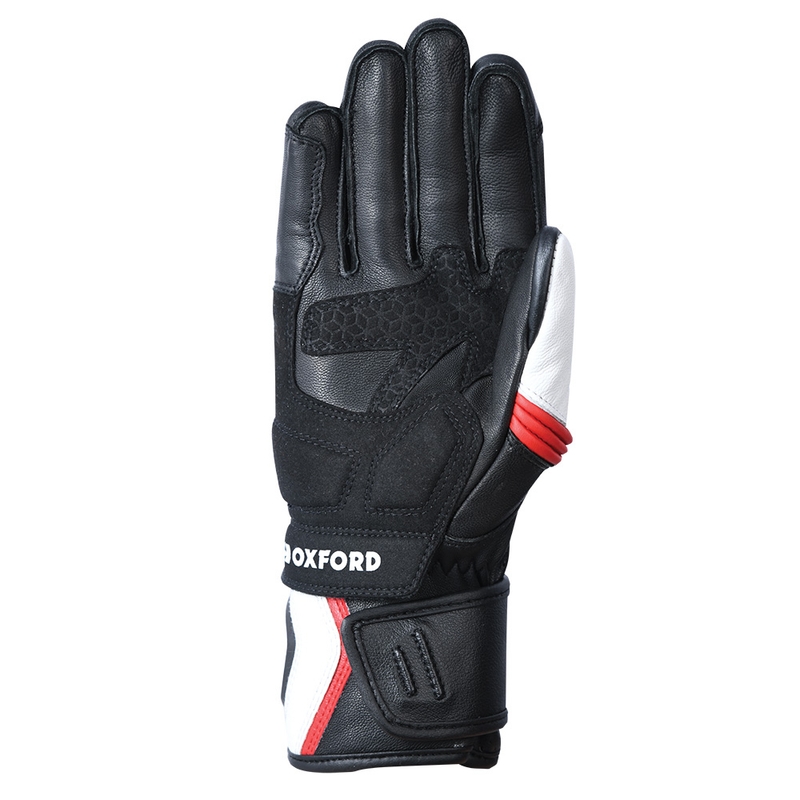 Rękawice motocyklowe Oxford RP-5 2.0 biało-czarno-czerwone wyprzedaż