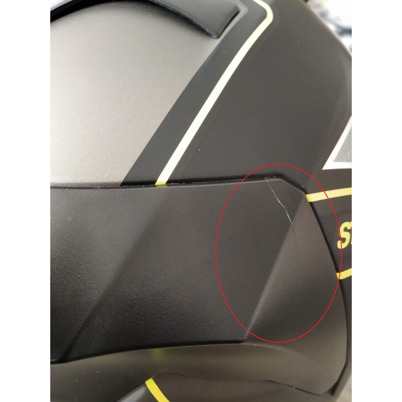 Integralny kask motocyklowy Street Racer SR I1 czarno-szaro fluo żółty - II. jakość