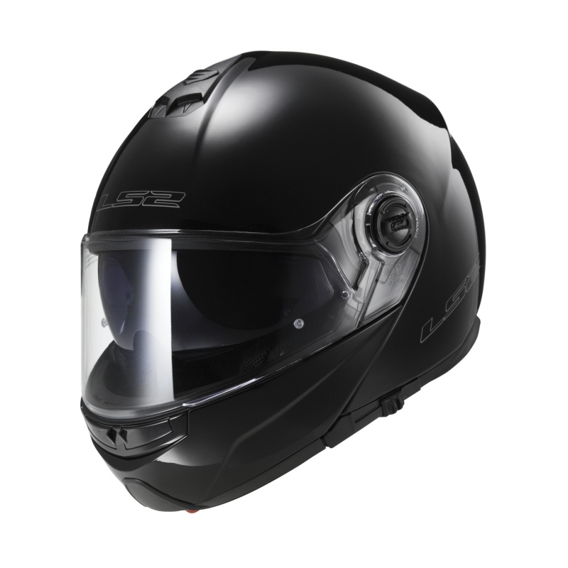 Szczękowy kask motocyklowy LS2 FF325 Strobe czarny połysk - II. jakość