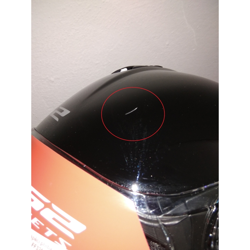 Szczękowy kask motocyklowy LS2 FF325 Strobe czarny połysk - II. jakość