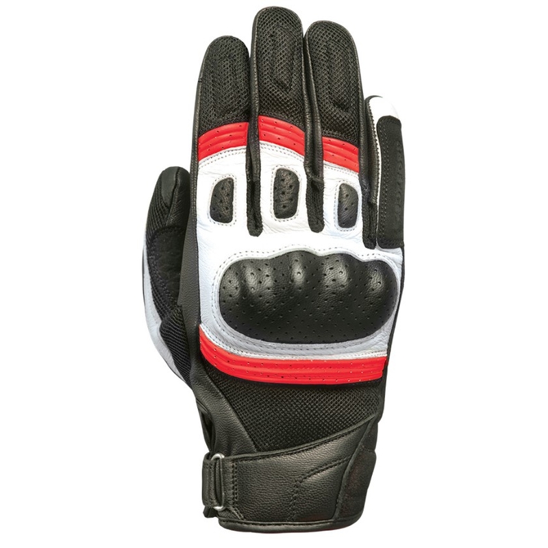 Rękawice motocyklowe Oxford RP-6S czarno-czerwono-białe