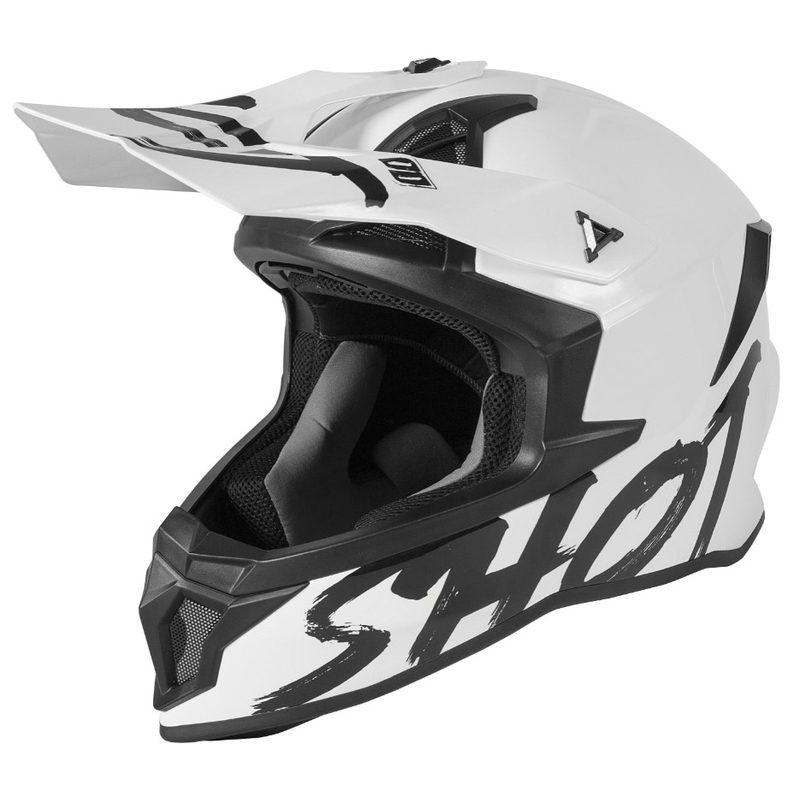 Motocrossowy kask Shot Lite Uni Solid biały wyprzedaż