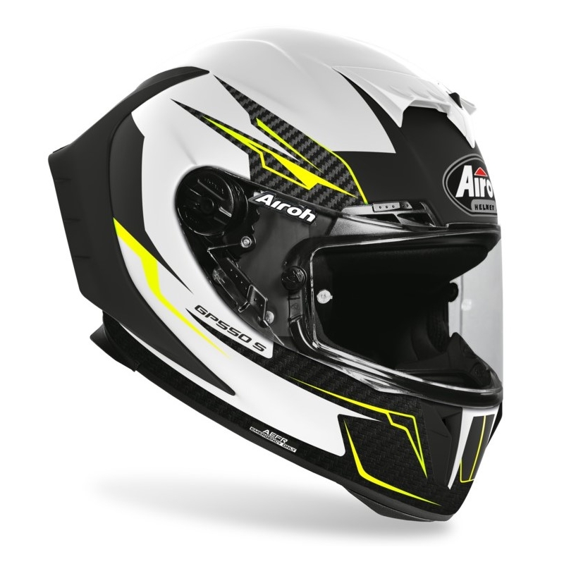 Integralny kask motocyklowy Airoh GP 550S Venon biało-czarno-fluo żółty