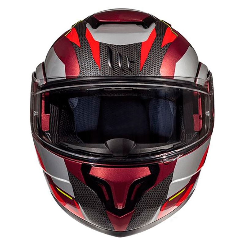 Szczękowy kask motocyklowy MT Atom SV TRANSCEND F5 czerwony