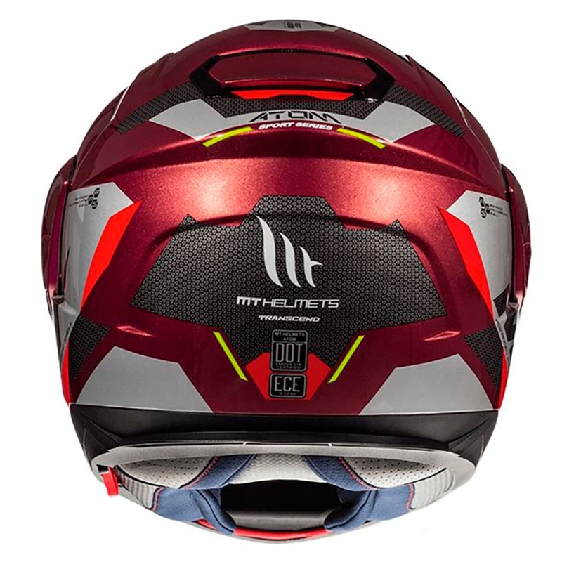 Szczękowy kask motocyklowy MT Atom SV TRANSCEND F5 czerwony