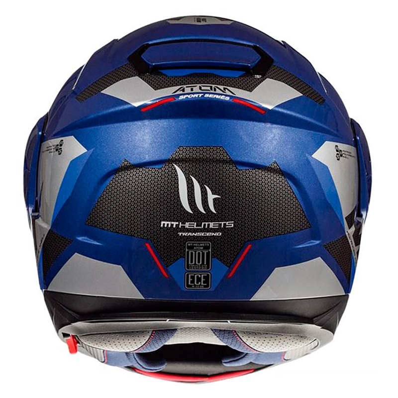 Szczękowy kask motocyklowy MT Atom SV TRANSCEND E7 niebieski wyprzedaż