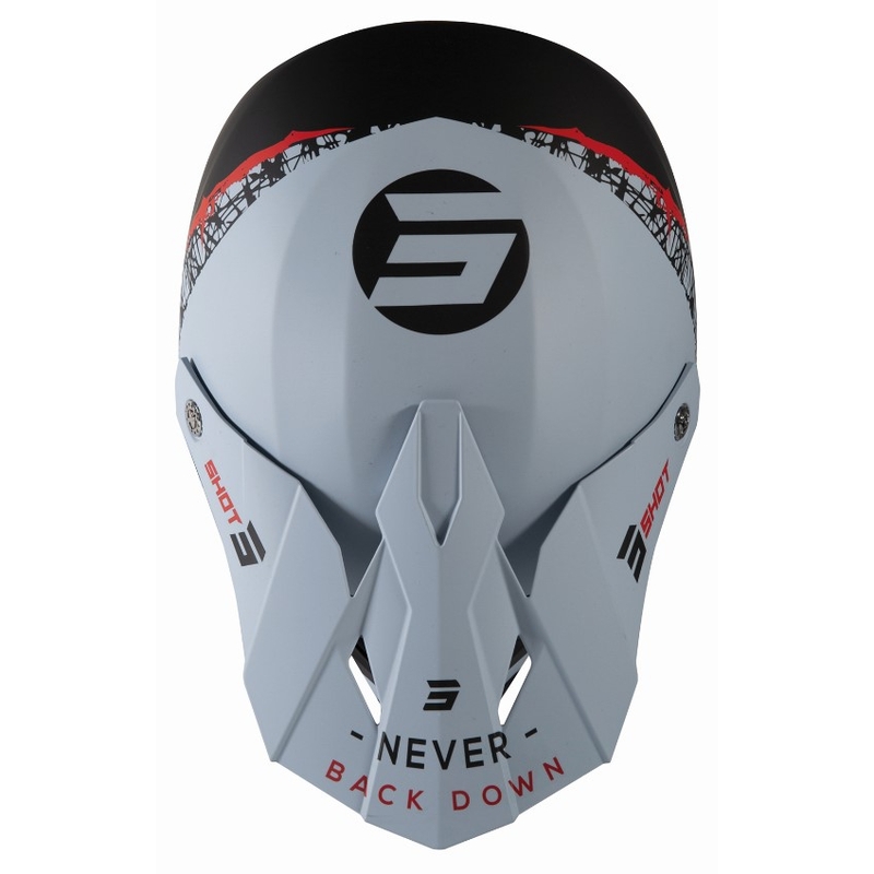 Kask motocrossowy Shot Furious Storm czarny-szary-czerwony