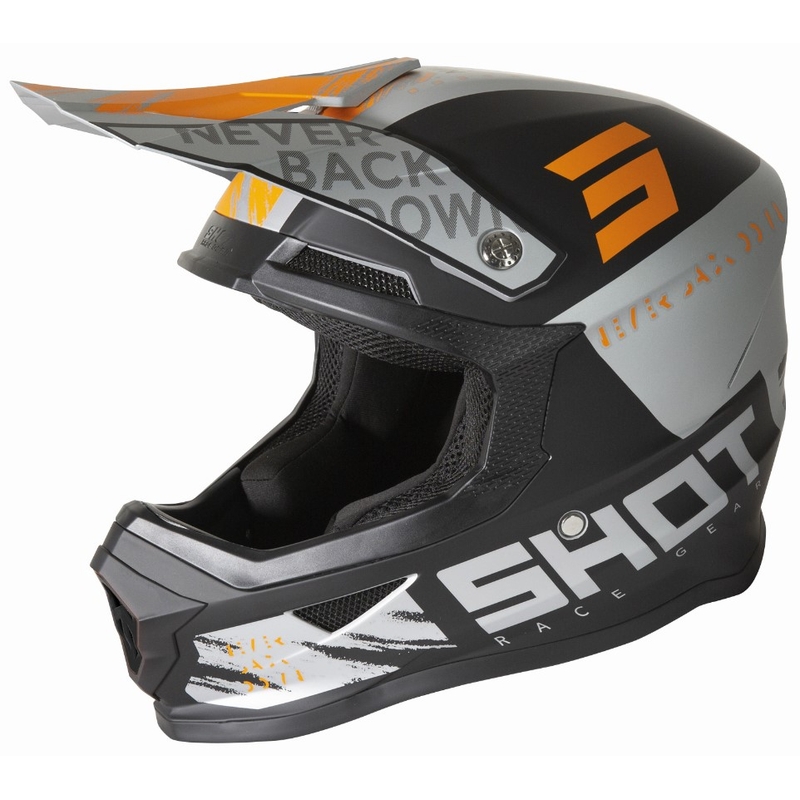 Kask motocrossowy Shot Furious Draw black-grey-orange