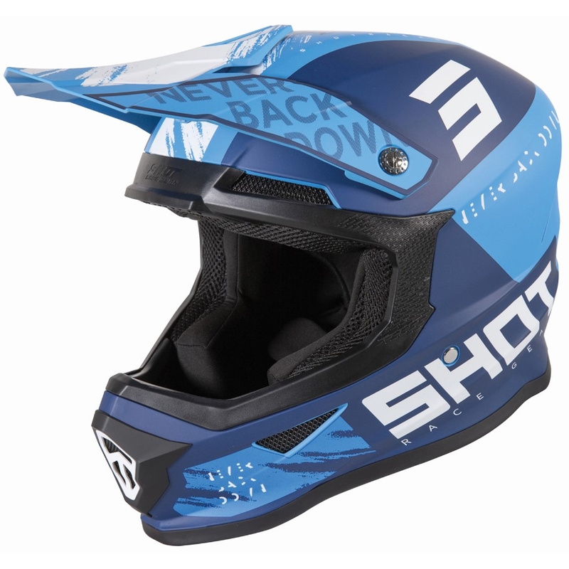 Kask motocrossowy Shot Furious Draw niebieski matowy