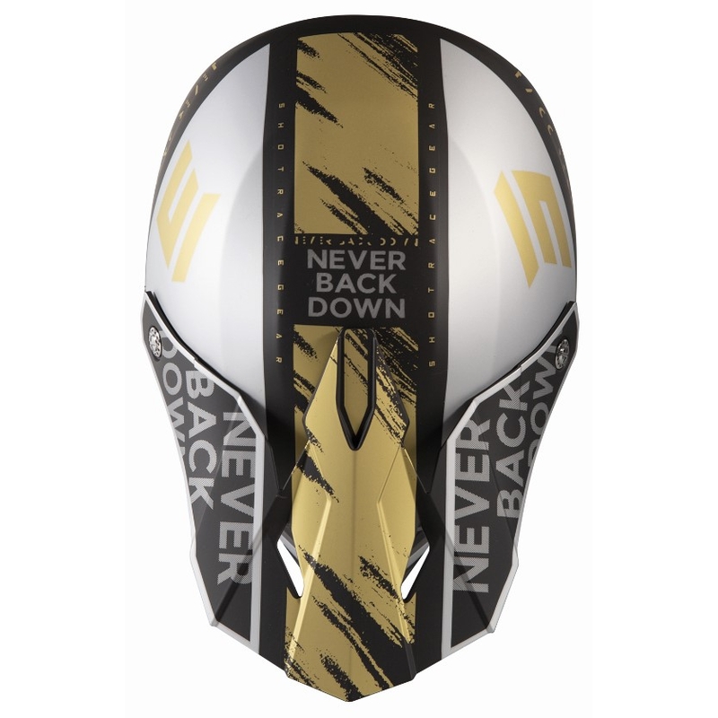 Kask motocrossowy Shot Furious Draw czarny-srebrny-złoty