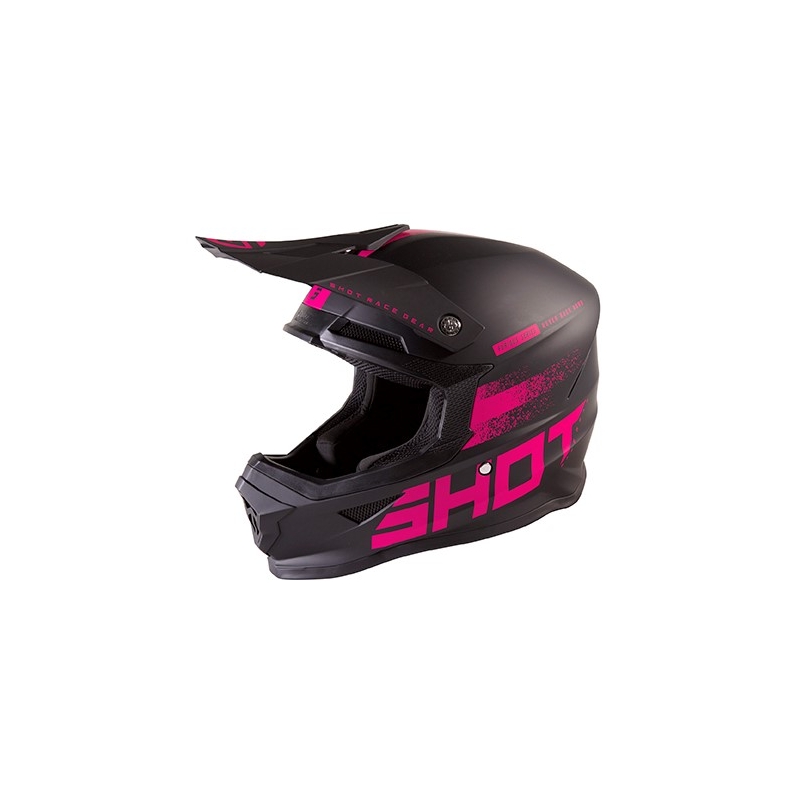 Kask motocrossowy Shot Furious Raw black-fuchsia