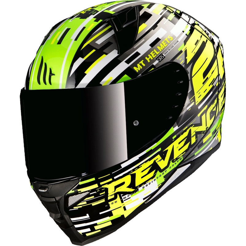 Integralny kask motocyklowy MT Revenge 2 Baye zielono-fluo żółty wyprzedaż