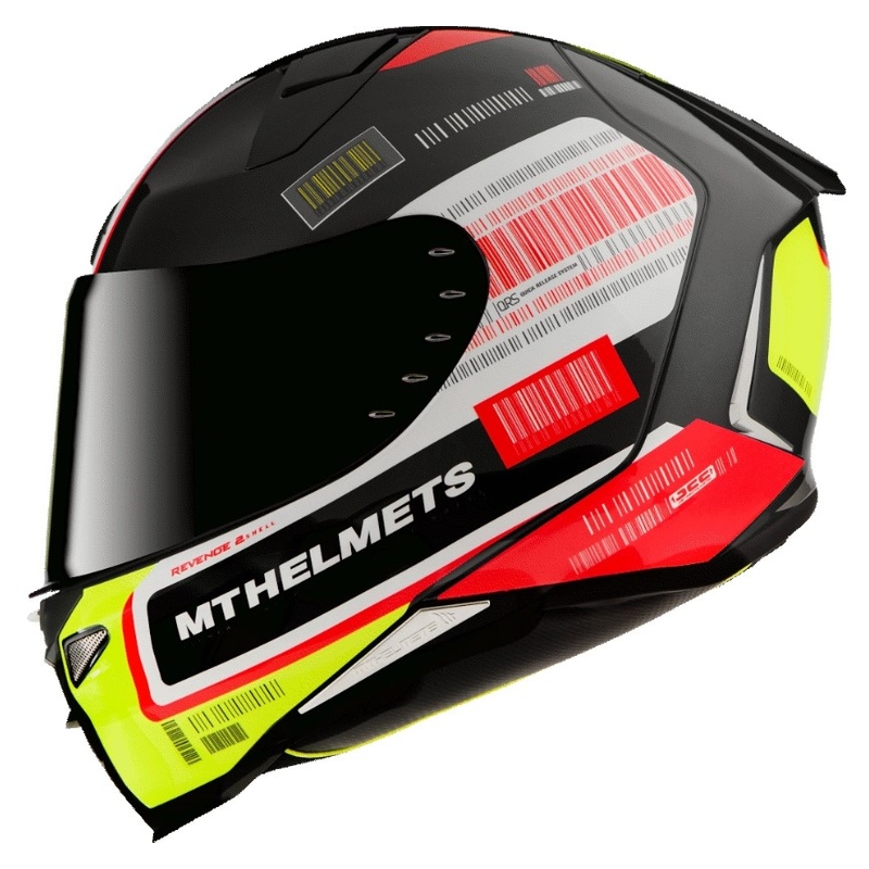 Integralny kask motocyklowy MT Revenge 2 RS czarno-biało-żółto-czerwony