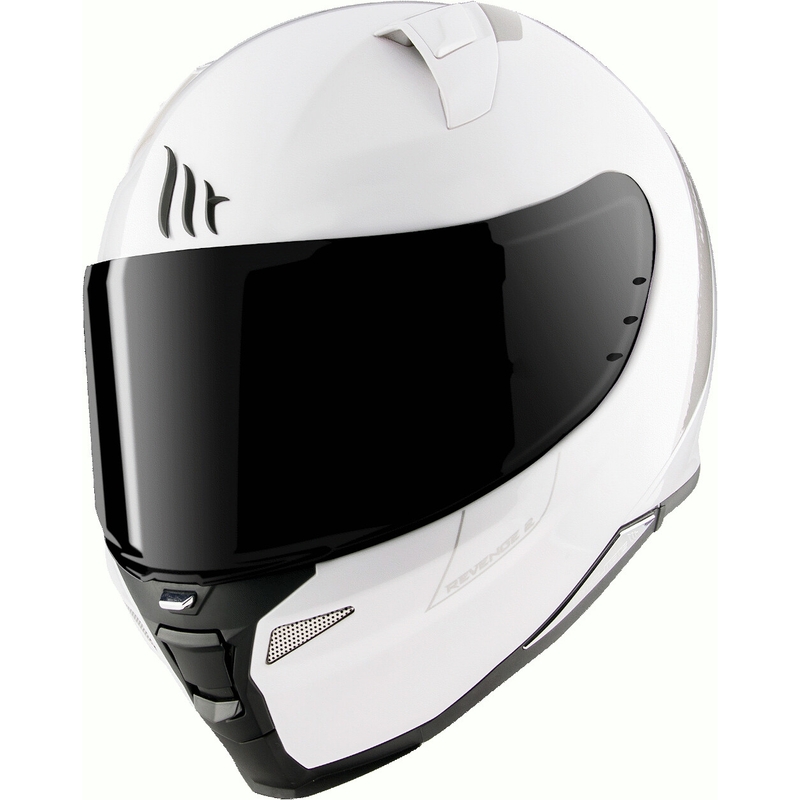 Integralny kask motocyklowy MT Revenge 2 Solid biały połysk wyprzedaż