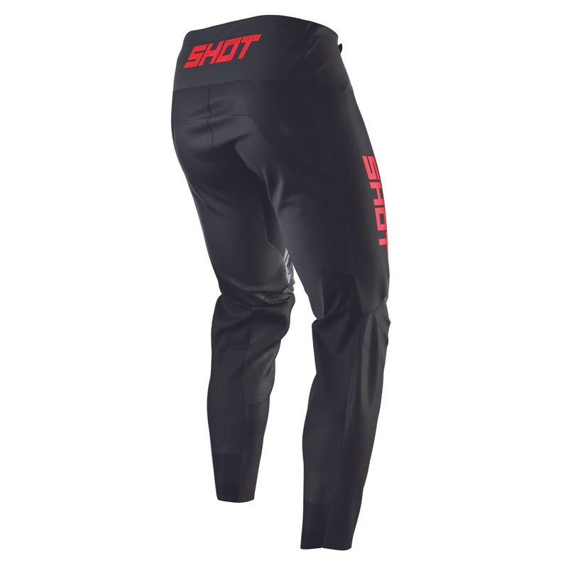 Motocrossowe spodnie Shot Contact Draw czarno-czerwone wyprzedaż