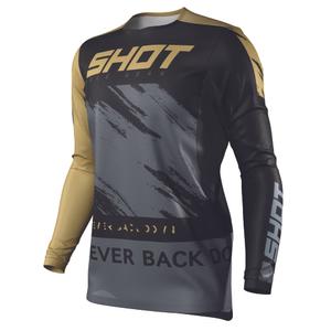 Motocrossowa koszulka Shot Contact Draw czarno-złota wyprzedaż