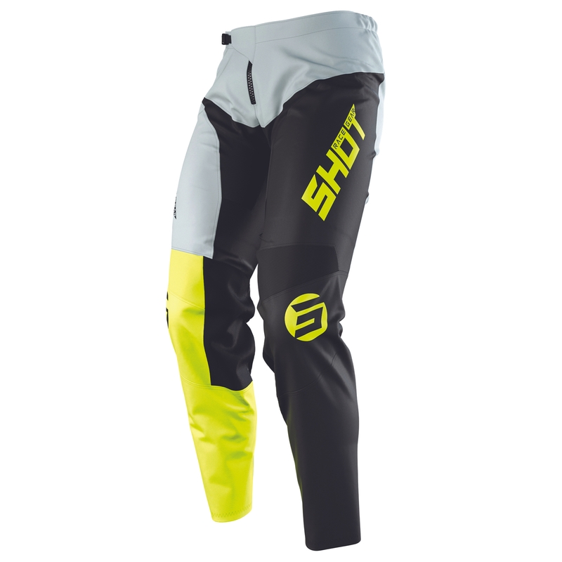 Motocrossowe spodnie Shot Devo Storm czarno-szaro-fluo żółte wyprzedaż