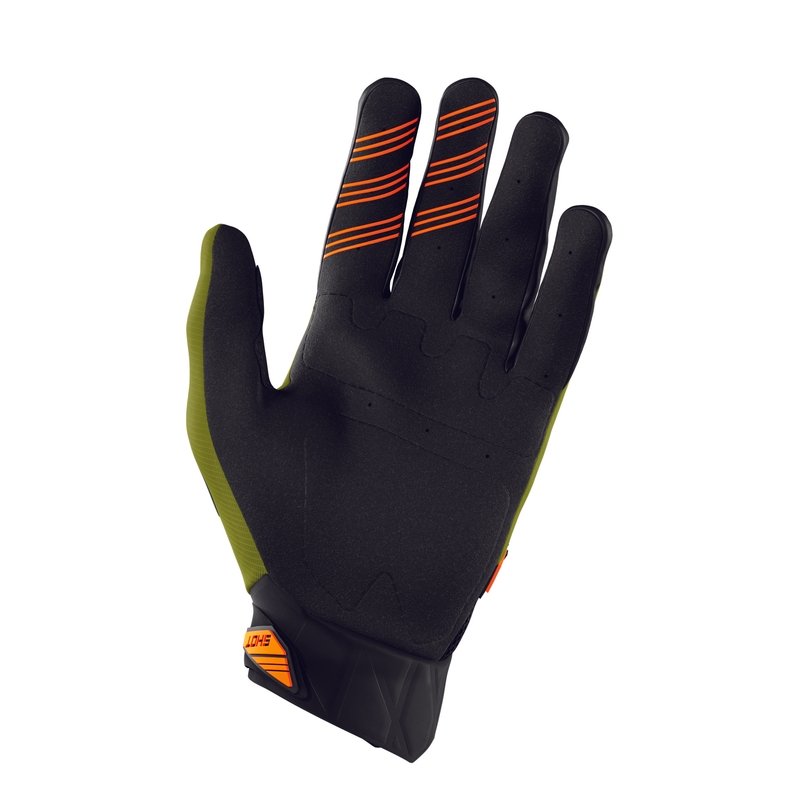 Motocrossowe rękawice Shot Devo Storm czarno-khaki zielone wyprzedaż