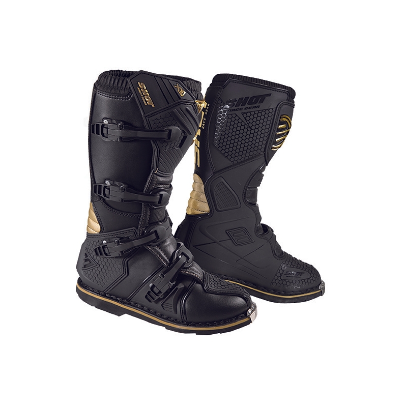 Buty motocyklowe Shot X10 2.0 czarno-złote wyprzedaż