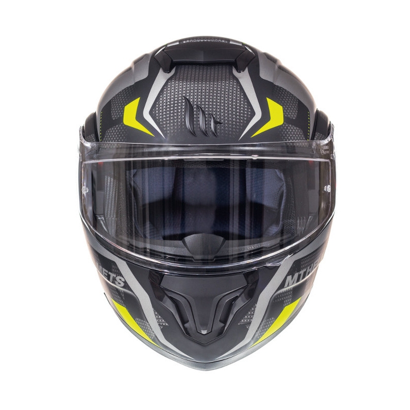 Szczękowy kask motocyklowy MT Atom Divergence szary matowy wyprzedaż