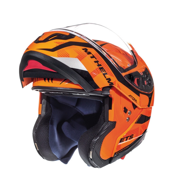 Szczękowy kask motocyklowy MT Atom Divergence fluo pomarańczowy wyprzedaż
