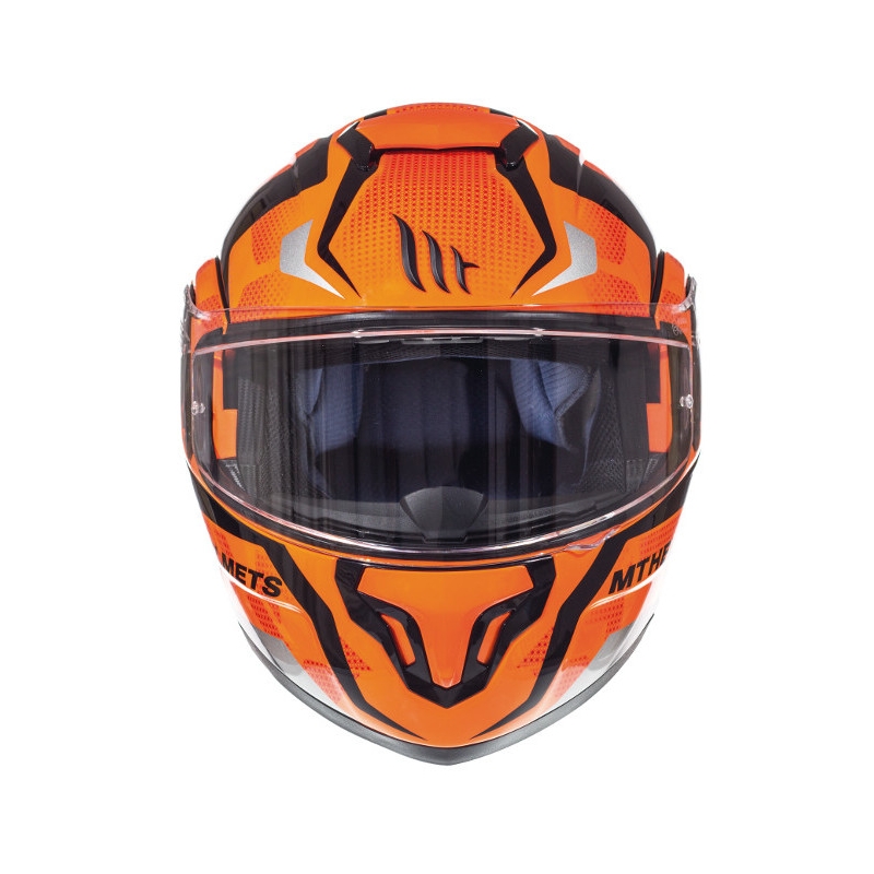 Szczękowy kask motocyklowy MT Atom Divergence fluo pomarańczowy wyprzedaż