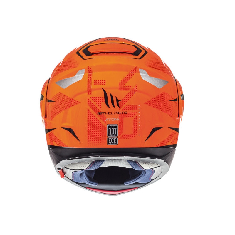 Szczękowy kask motocyklowy MT Atom Divergence fluo pomarańczowy wyprzedaż