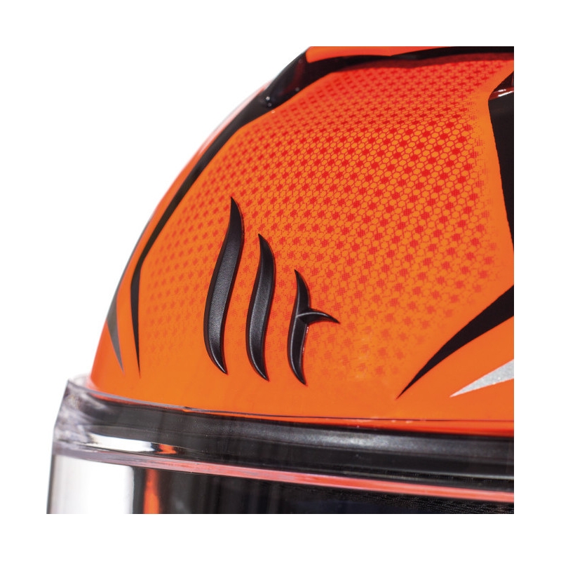 Szczękowy kask motocyklowy MT Atom Divergence fluo pomarańczowy wyprzedaż