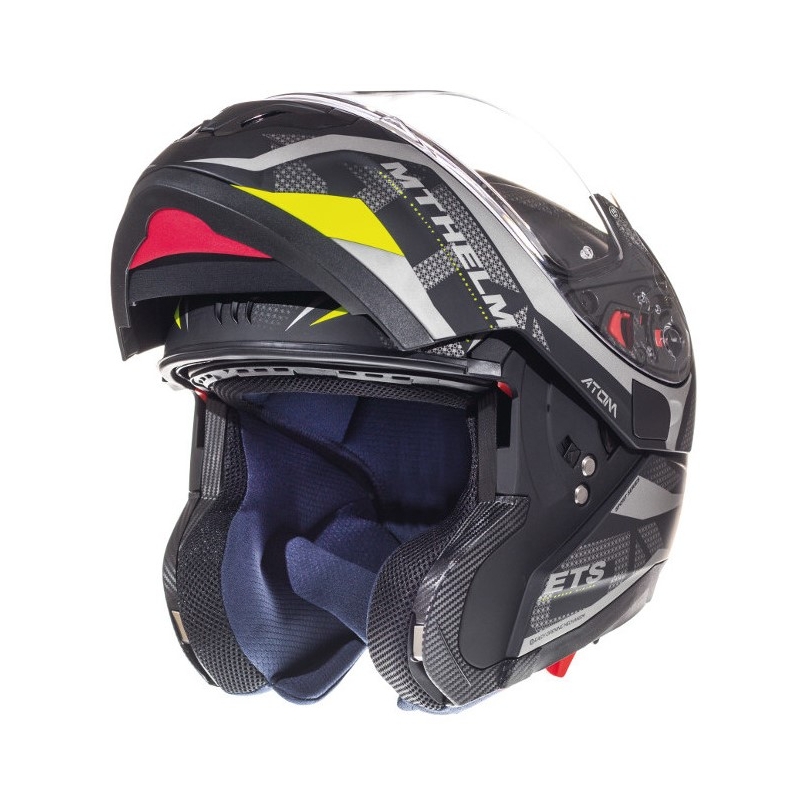 Szczękowy kask motocyklowy MT Atom Divergence szary matowy wyprzedaż