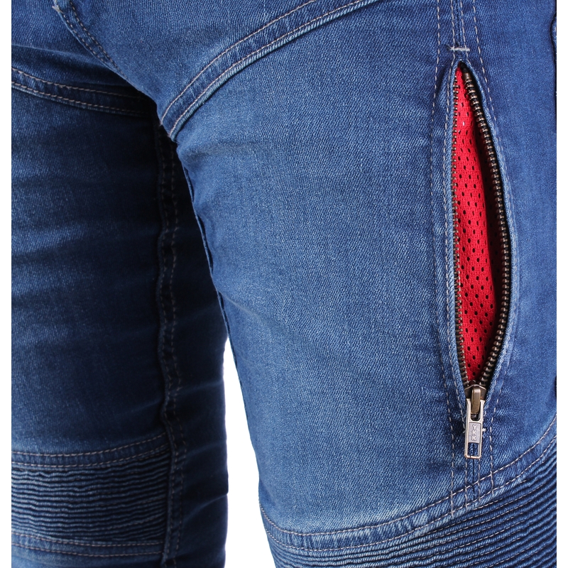 Niebieskie jeansy motocyklowe Street Racer Basic II CE