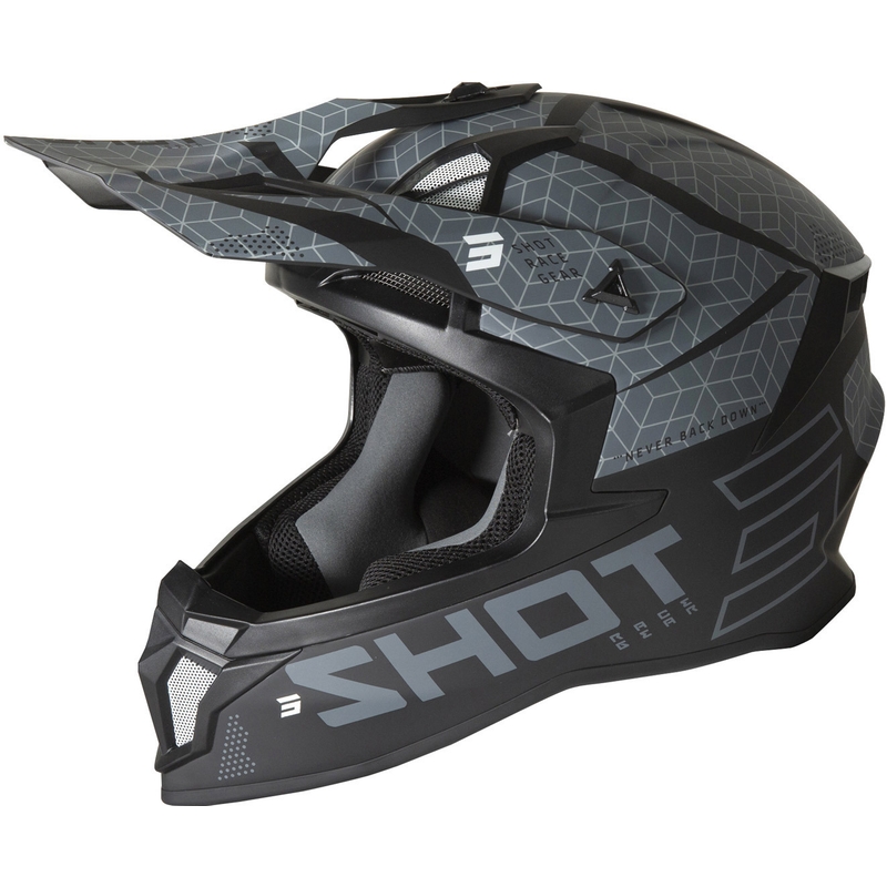 Kask motocrossowy Shot Lite Core black-grey outlet wyprzedaż