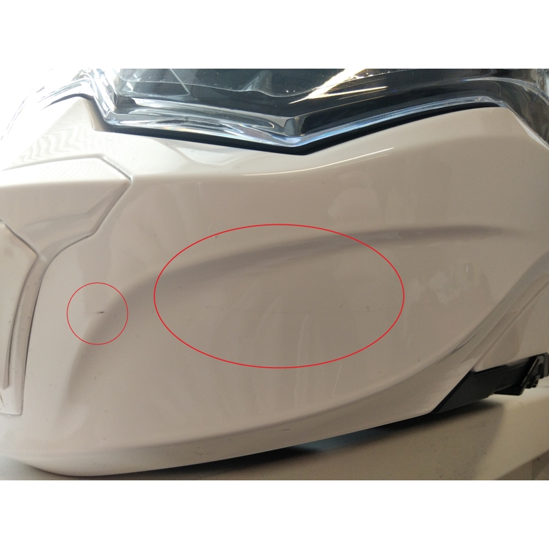 Kask z podnoszoną szczęką Scorpion EXO-TECH biały - II. jakość