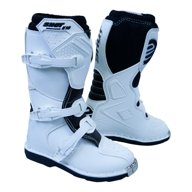 Dziecięce buty motocyklowe Shot K10 białe wyprzedaż