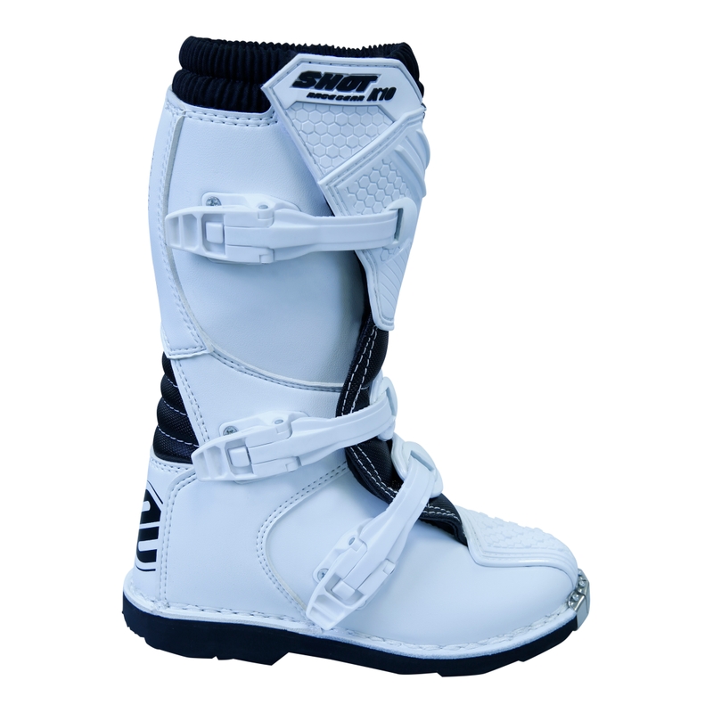Dziecięce buty motocyklowe Shot K10 białe wyprzedaż