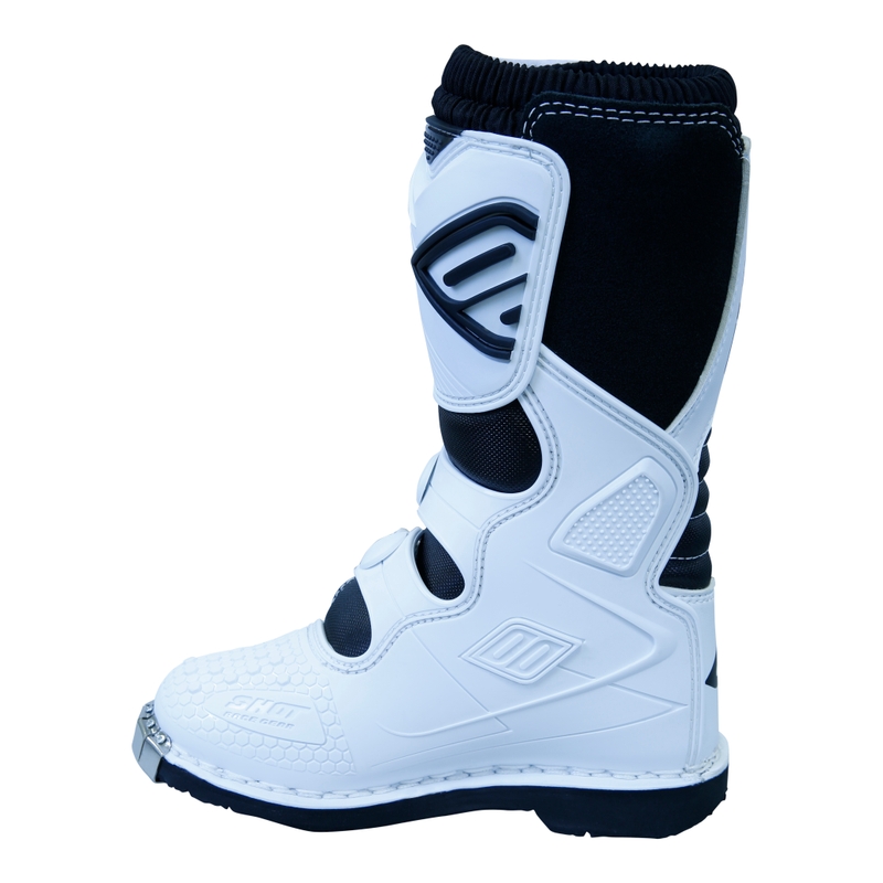 Dziecięce buty motocyklowe Shot K10 białe wyprzedaż