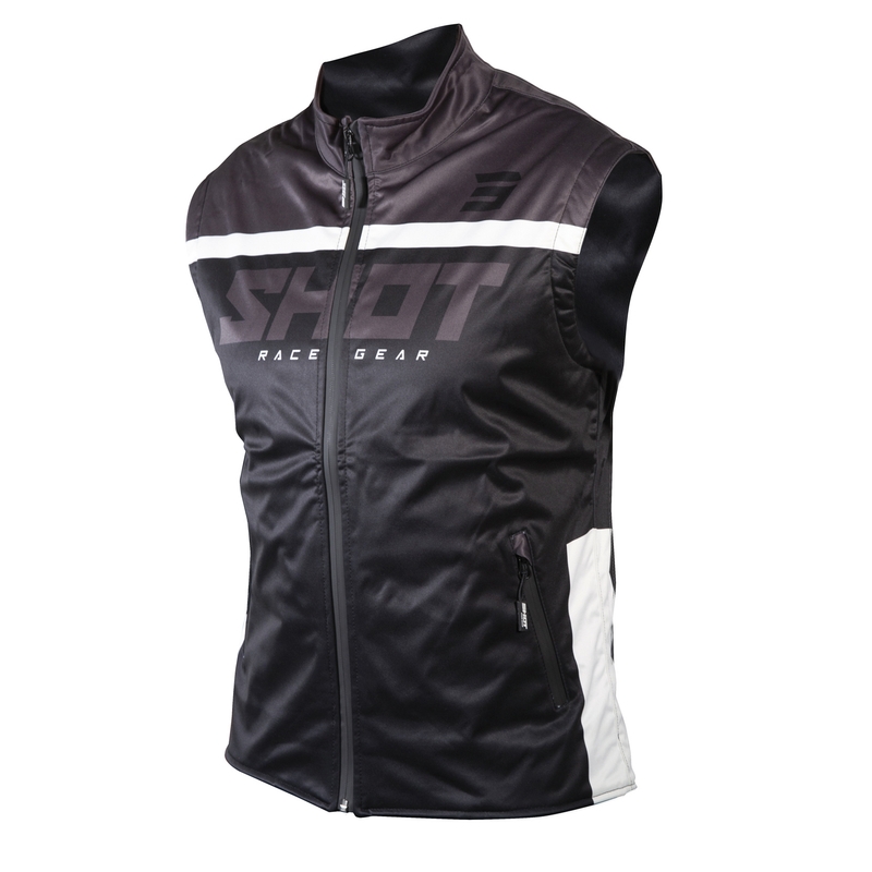 Kamizelka softshell Shot Lite czarno-biała wyprzedaż
