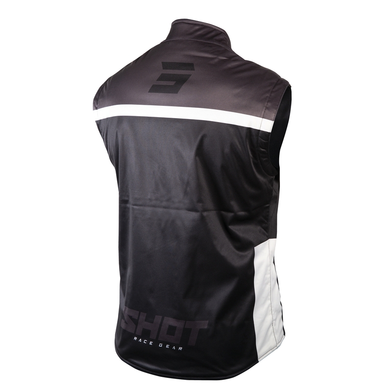 Kamizelka softshell Shot Lite czarno-biała wyprzedaż