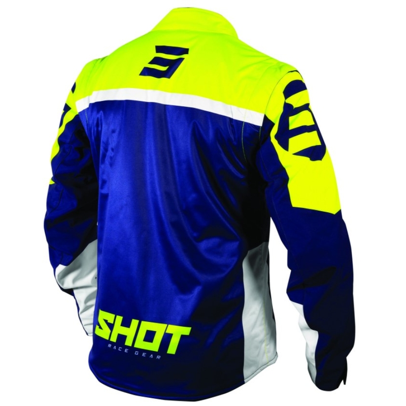 Kurtka softshellowa Shot Lite niebiesko-biało-fluo żółta wyprzedaż